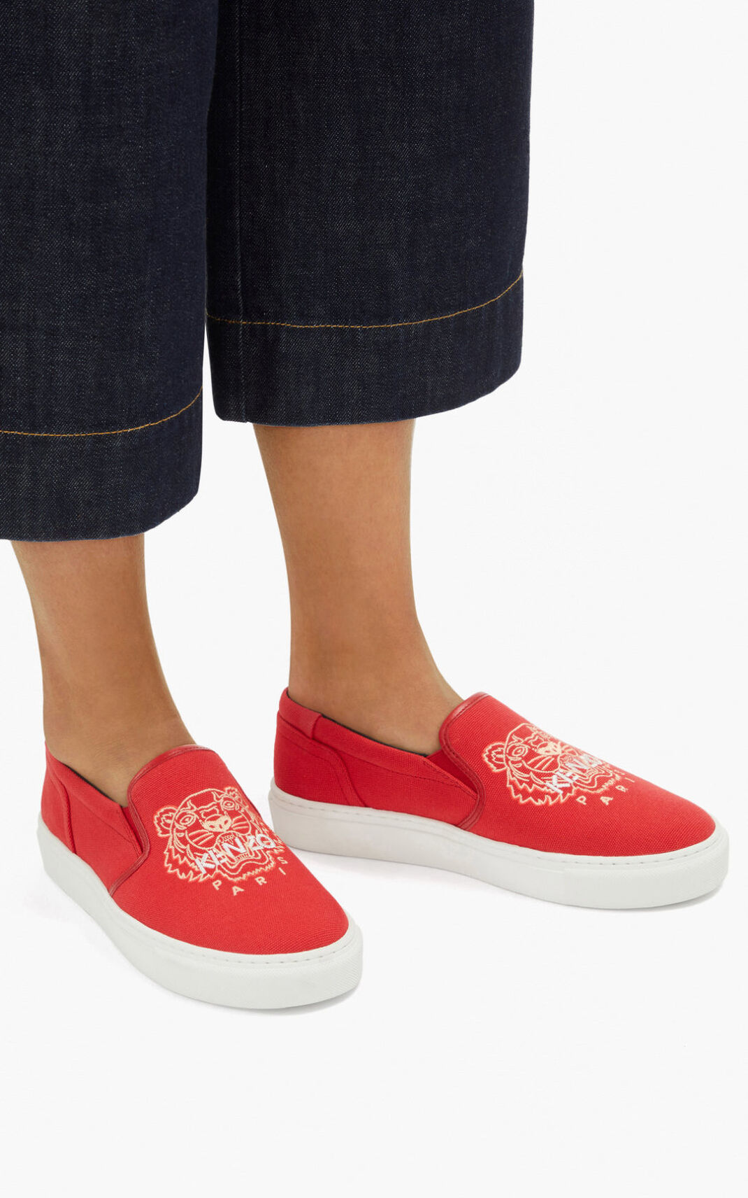 Kenzo K Skate Tiger slip on Tenisice Ženske - Crvene - Hrvatska HPTDAM697